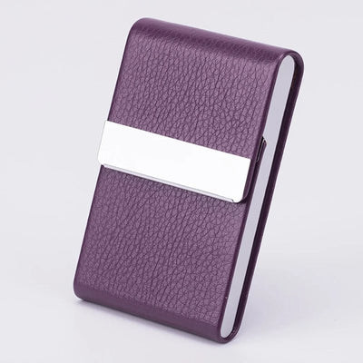 etui porte cartes de visite violet