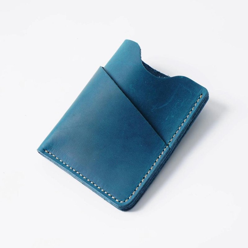 petit porte cartes homme cuir bleu