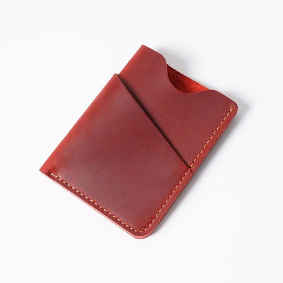 petit porte cartes homme cuir rouge