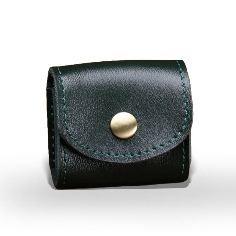 petit porte monnaie cuir vert fonce