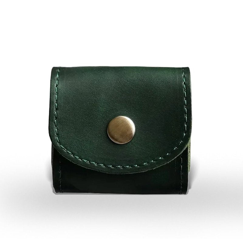 petit porte monnaie cuir vert