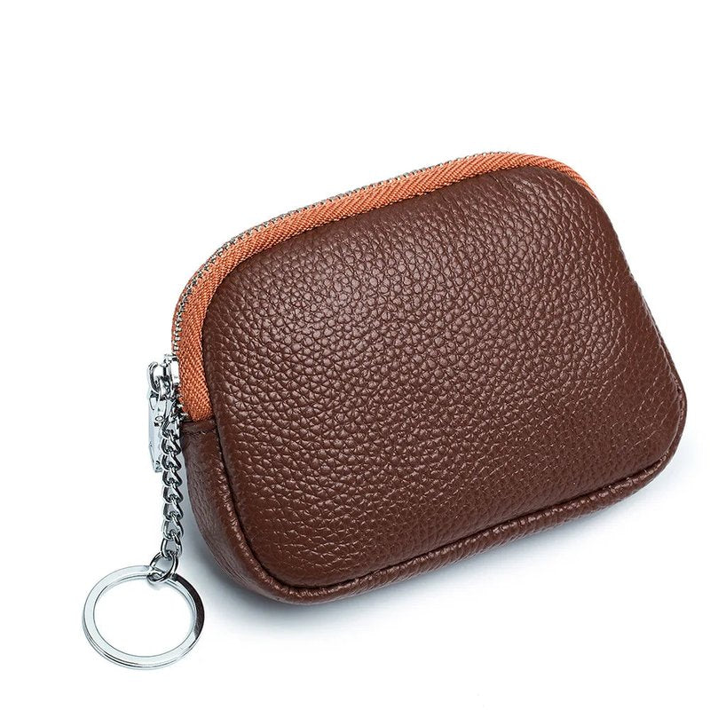 petit porte monnaie fantaisie marron