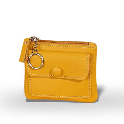 petit porte monnaie femme jaune