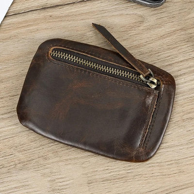 petit porte monnaie homme marron