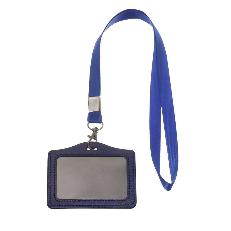 porte badge collier bleu