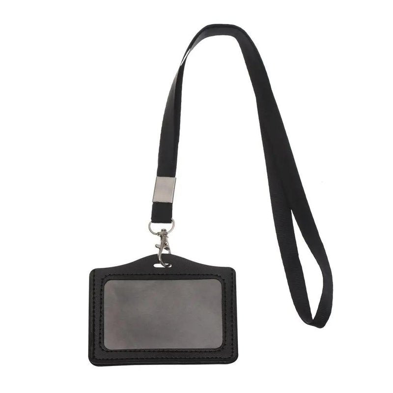 porte badge collier noir