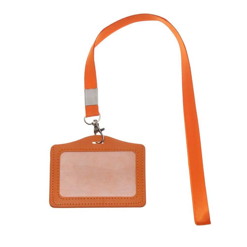 porte badge collier orange