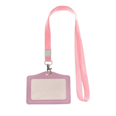 porte badge collier rose