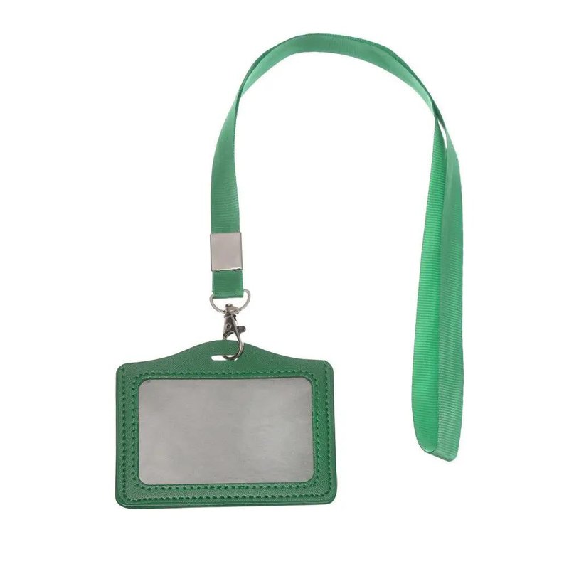 porte badge collier vert