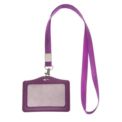 porte badge collier violet