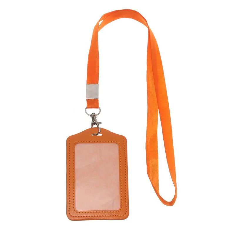 porte badge et tour de cou orange