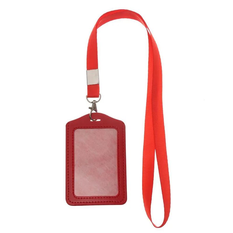 porte badge et tour de cou rouge