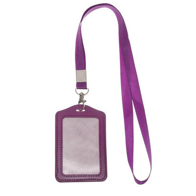 porte badge et tour de cou violet