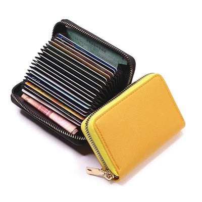 porte cartes accordeon jaune