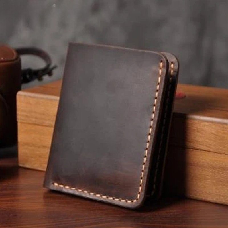 porte cartes anti piratage cuir cafe