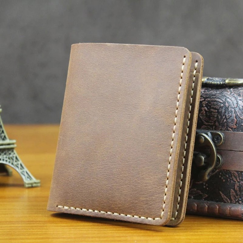 porte cartes anti piratage cuir marron