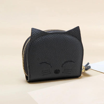 porte cartes chat noir