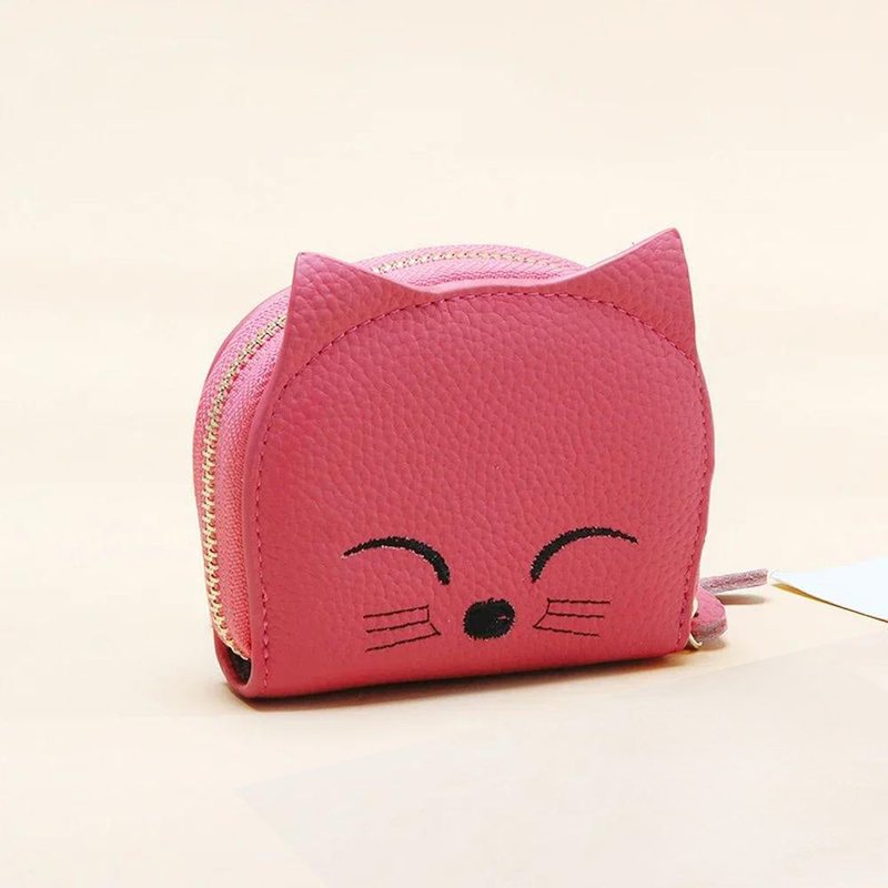 porte cartes chat rouge