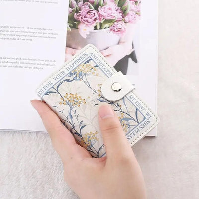 porte cartes credit femme motif fleur 6