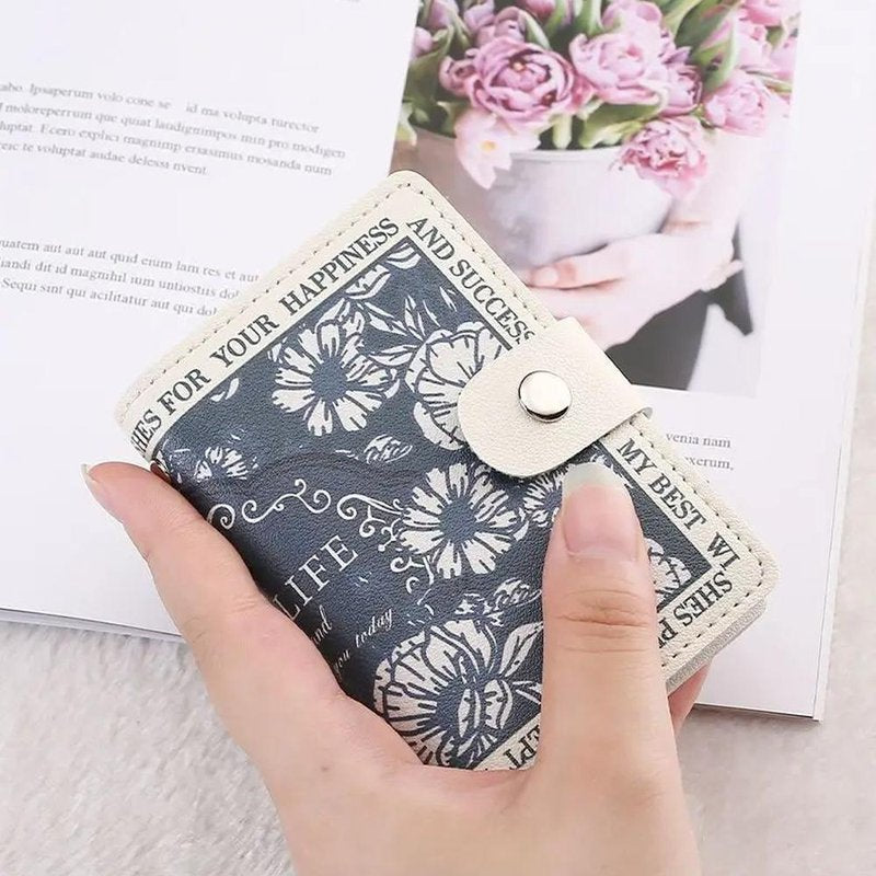 porte cartes credit femme motif fleur 7