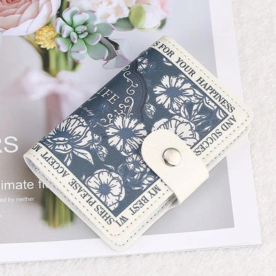 porte cartes credit femme motif fleur motif 4