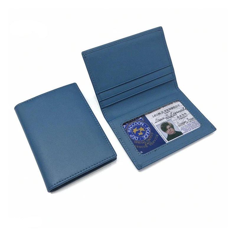 porte cartes didentite et carte bancaire bleu