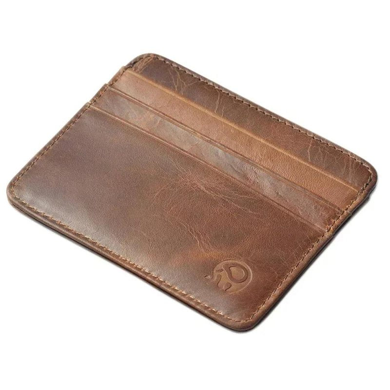 porte cartes extra fin marron