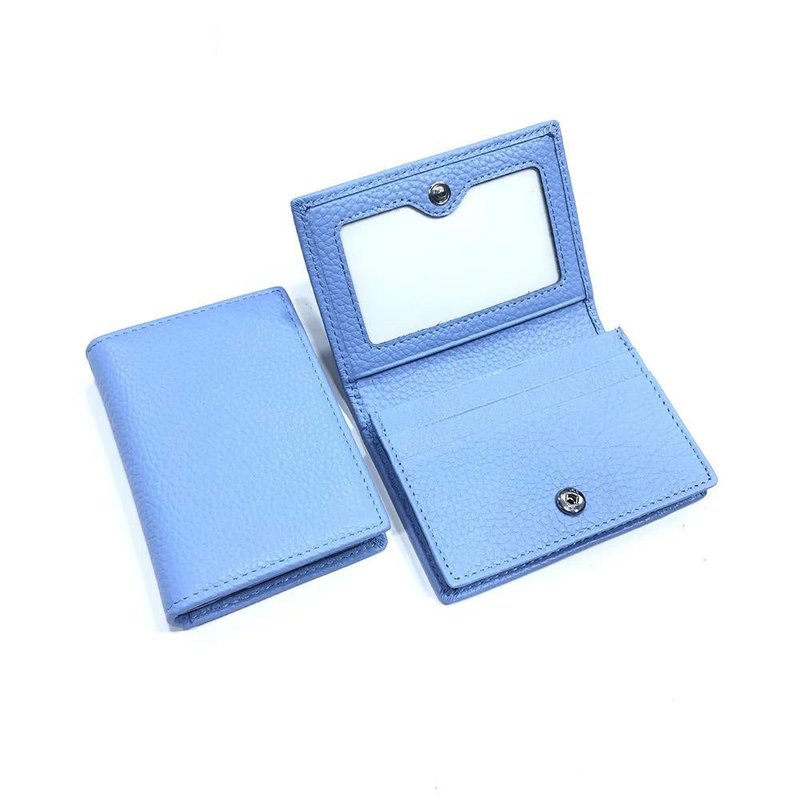 porte cartes femme anti piratage bleu clair