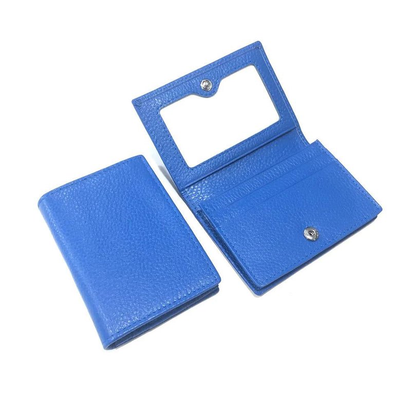 porte cartes femme anti piratage bleu electrique
