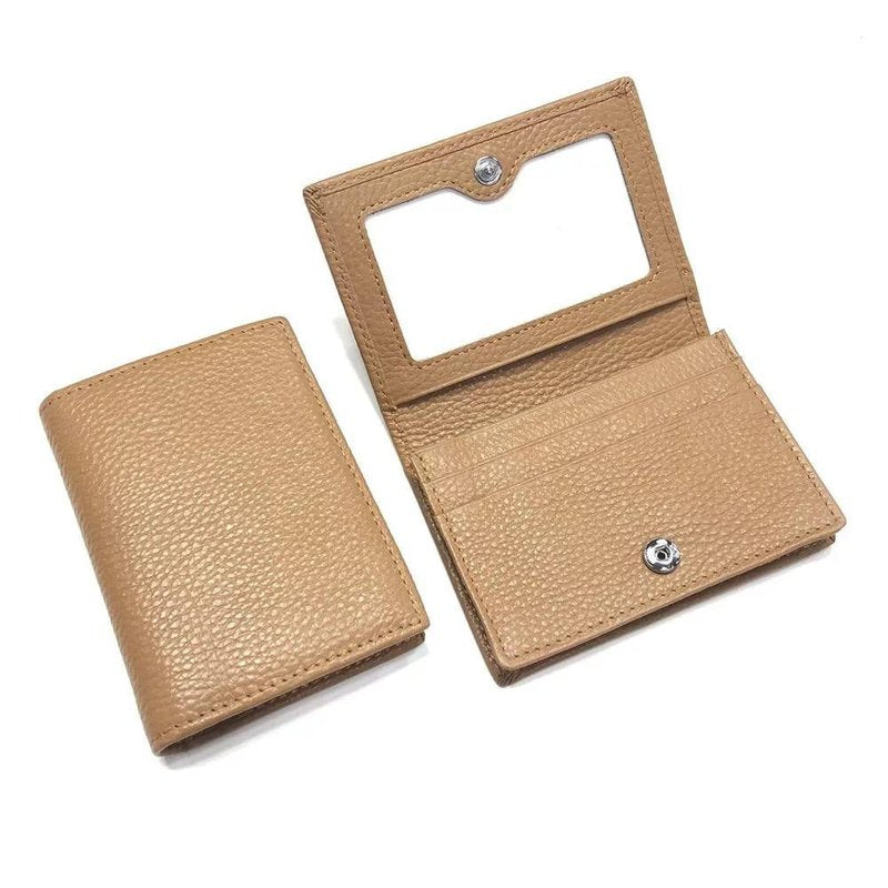 porte cartes femme anti piratage marron clair
