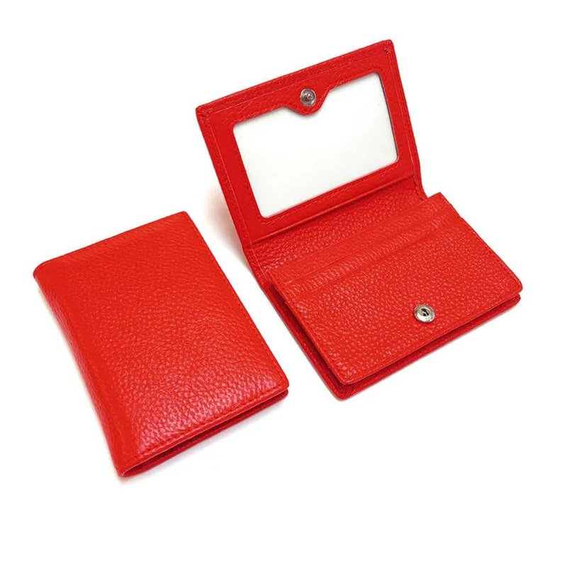 porte cartes femme anti piratage rouge