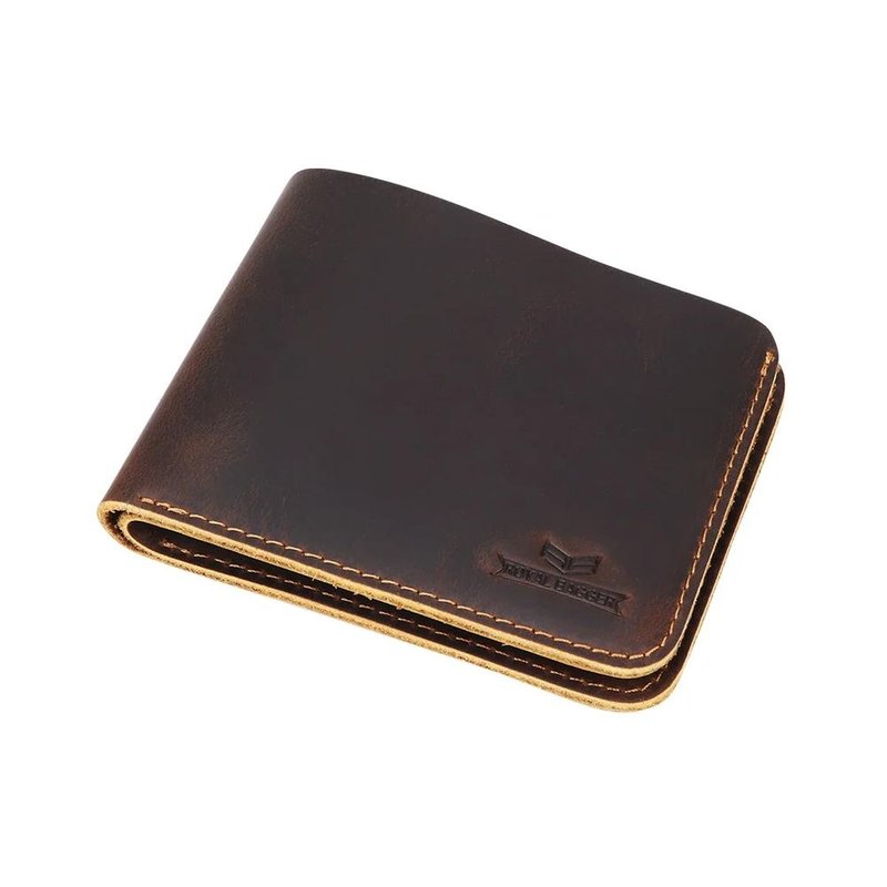 porte cartes fin homme marron