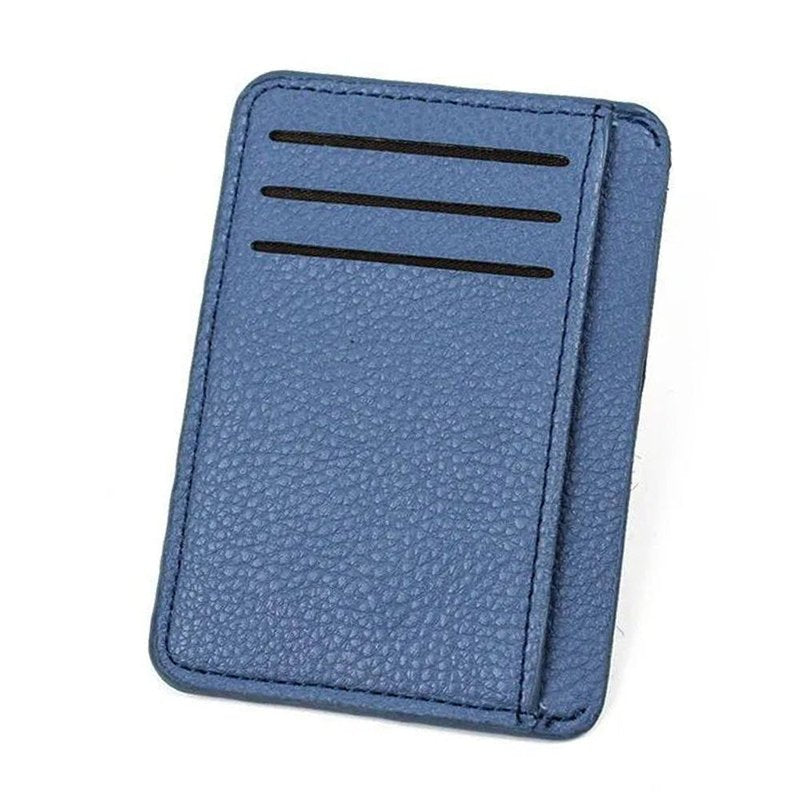 porte cartes homme ultra fin bleu