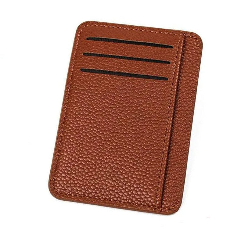 porte cartes homme ultra fin marron