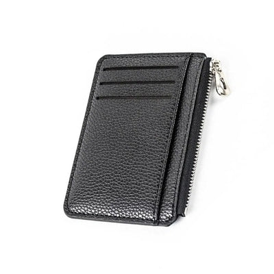 porte cartes homme ultra fin noir avec zip