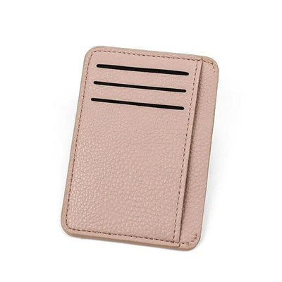 porte cartes homme ultra fin rose