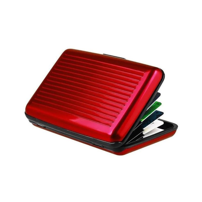 porte cartes plastique rouge