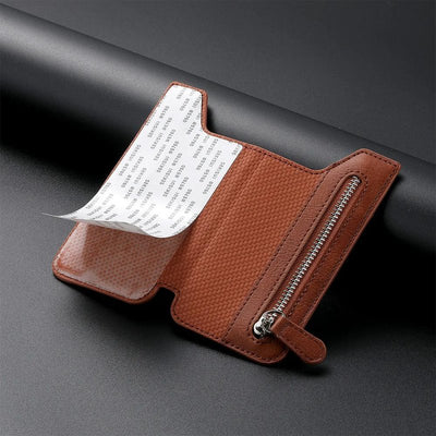 porte cartes telephone marron