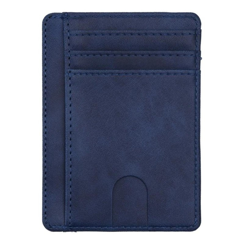 porte cartes ultra fin bleu profond