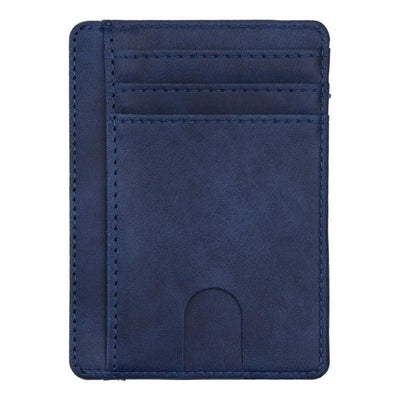 porte cartes ultra fin bleu profond