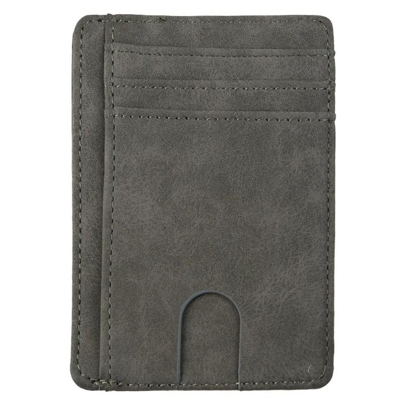 porte cartes ultra fin gris fonce