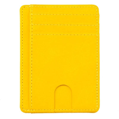 porte cartes ultra fin jaune