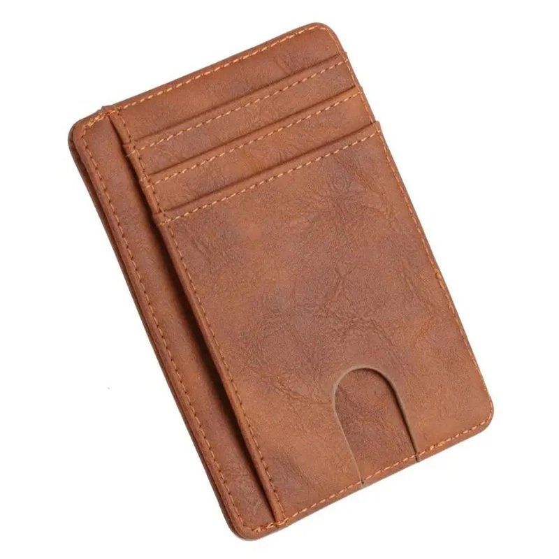 porte cartes ultra fin marron