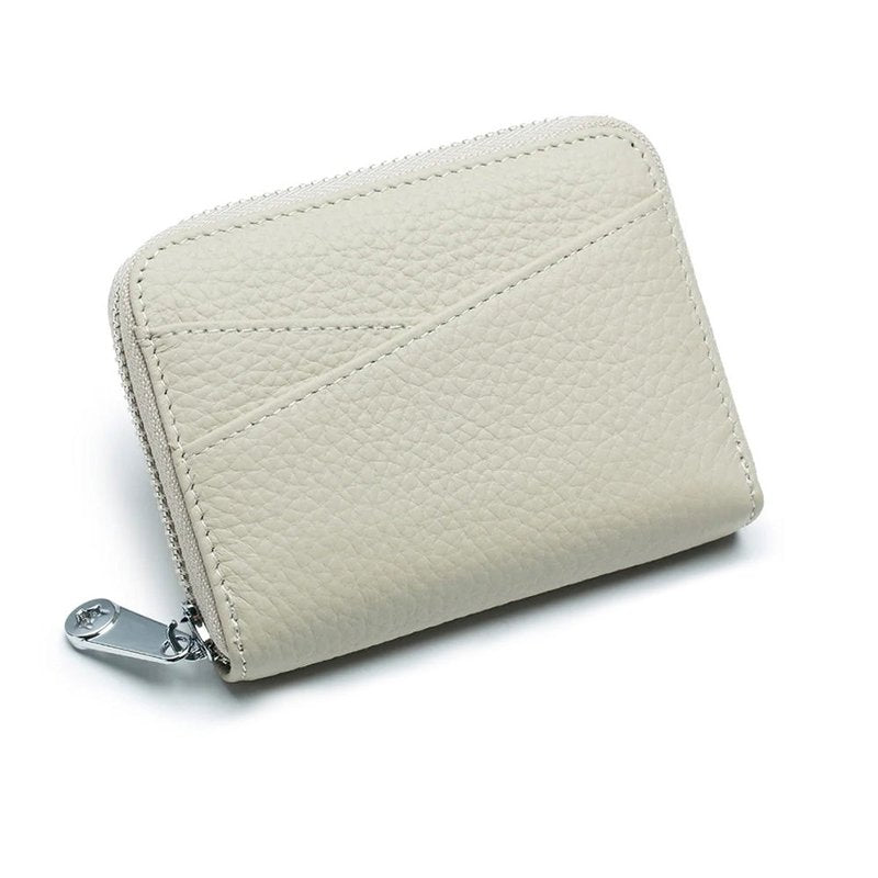 porte cartes zippe femme blanc