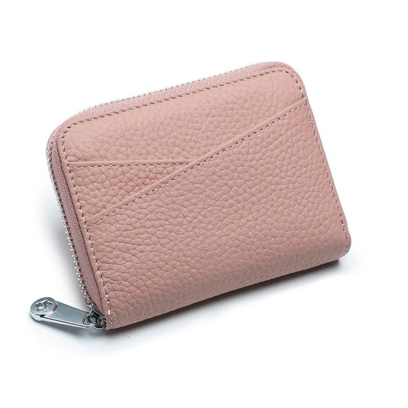 porte cartes zippe femme rose