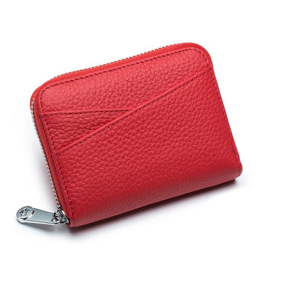 porte cartes zippe femme rouge