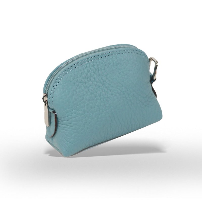 porte monnaie compact bleu clair