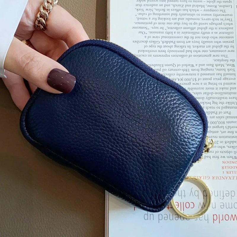 porte monnaie femme chic bleu