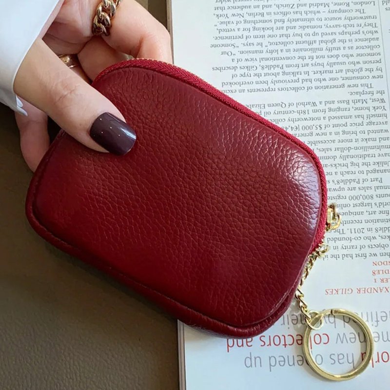 porte monnaie femme chic rouge