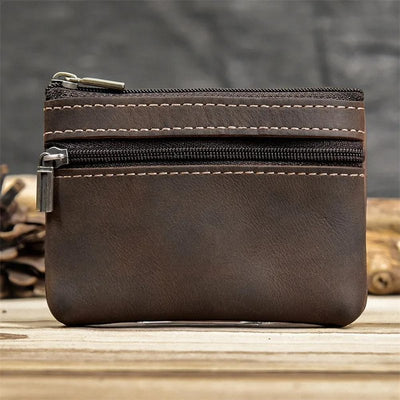 porte monnaie homme piece marron fonce